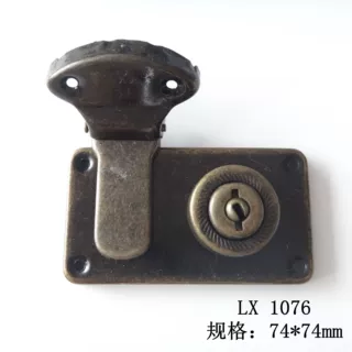 佛山74*74优质箱包搭扣 高档箱包锁 箱子锁扣 铁皮对锁 钥匙锁