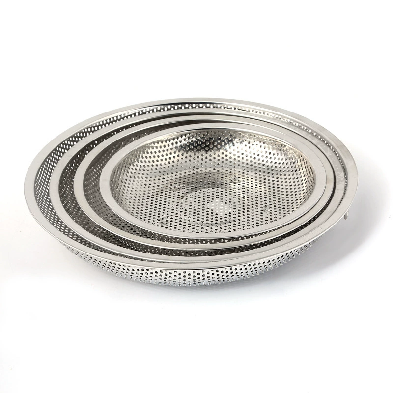 Factory direct supply of magnetic stainless steel multi -use candy plate thick -dense hole water fruit plate Creative exquisite fruits and vegetable dishes