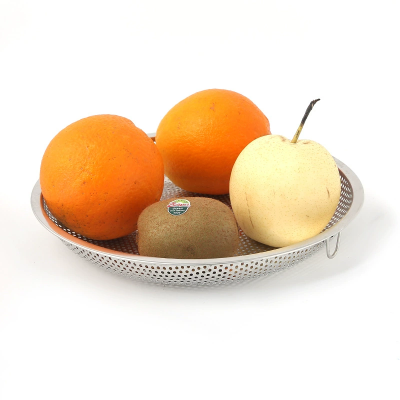 Factory direct supply of magnetic stainless steel multi -use candy plate thick -dense hole water fruit plate Creative exquisite fruits and vegetable dishes