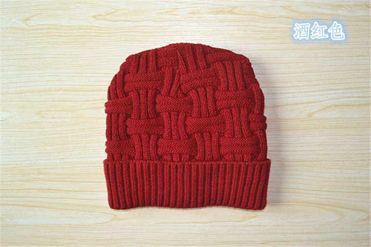 Demi-season woolen keep warm fleece knitted hat, Korean style