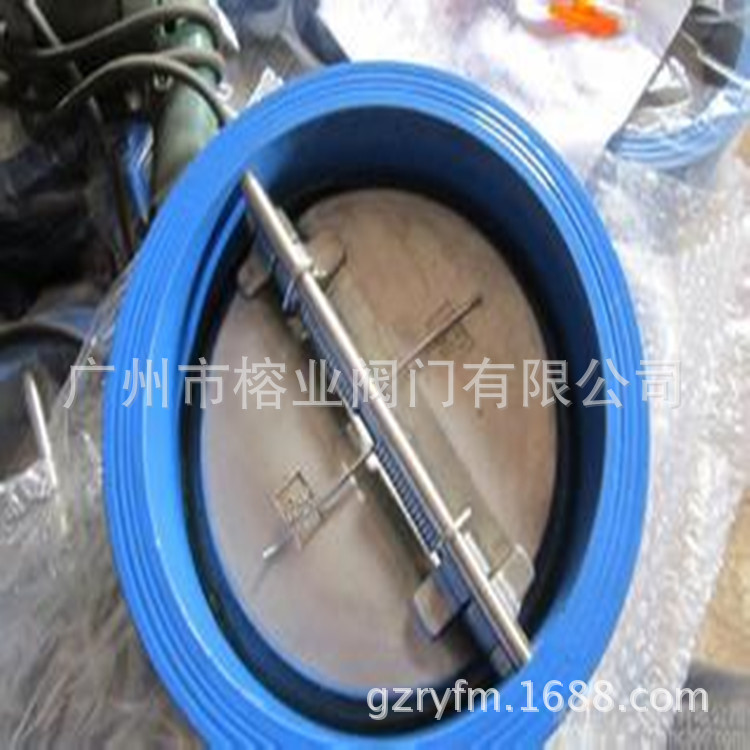 DH71H-H76W-H77X-16对夹式蝶型形止回阀蝶式真空单向阀双瓣逆止阀