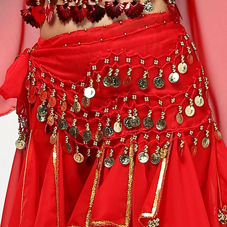 Оптовая Продажа с фабрики одежда для танца живота Талия цепочка Индия танец Талия Полотенце танцевальная одежда для выступлений Талия шифоновая одежда для выступлений набедренное полотенце