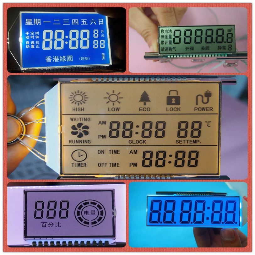 Сегментированный LCD-дисплей (CRD), настраиваемый, варианты STN/VA
