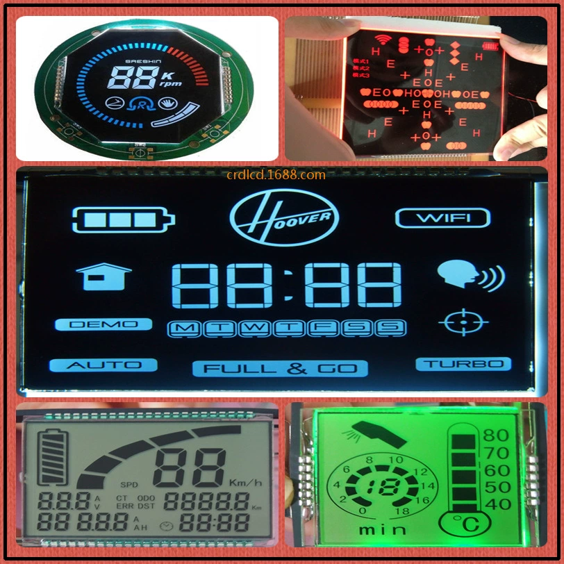 Сегментированный LCD-дисплей (CRD), настраиваемый, варианты STN/VA