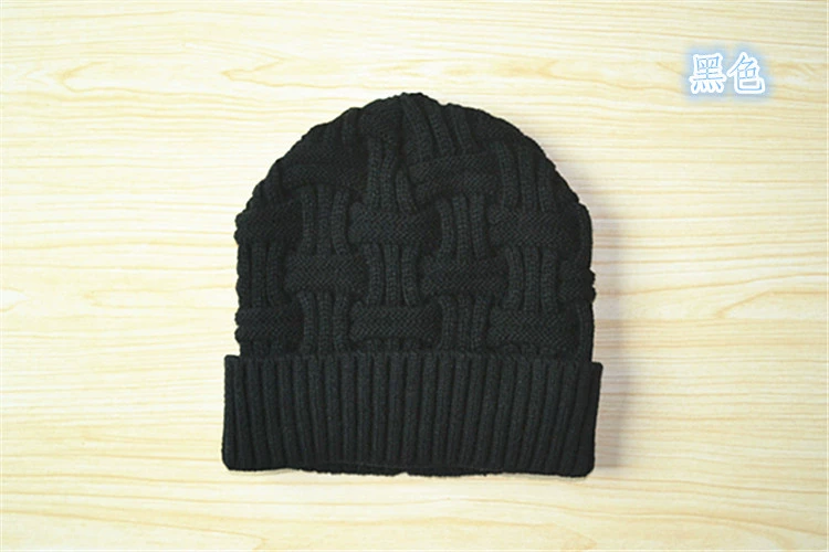 Demi-season woolen keep warm fleece knitted hat, Korean style