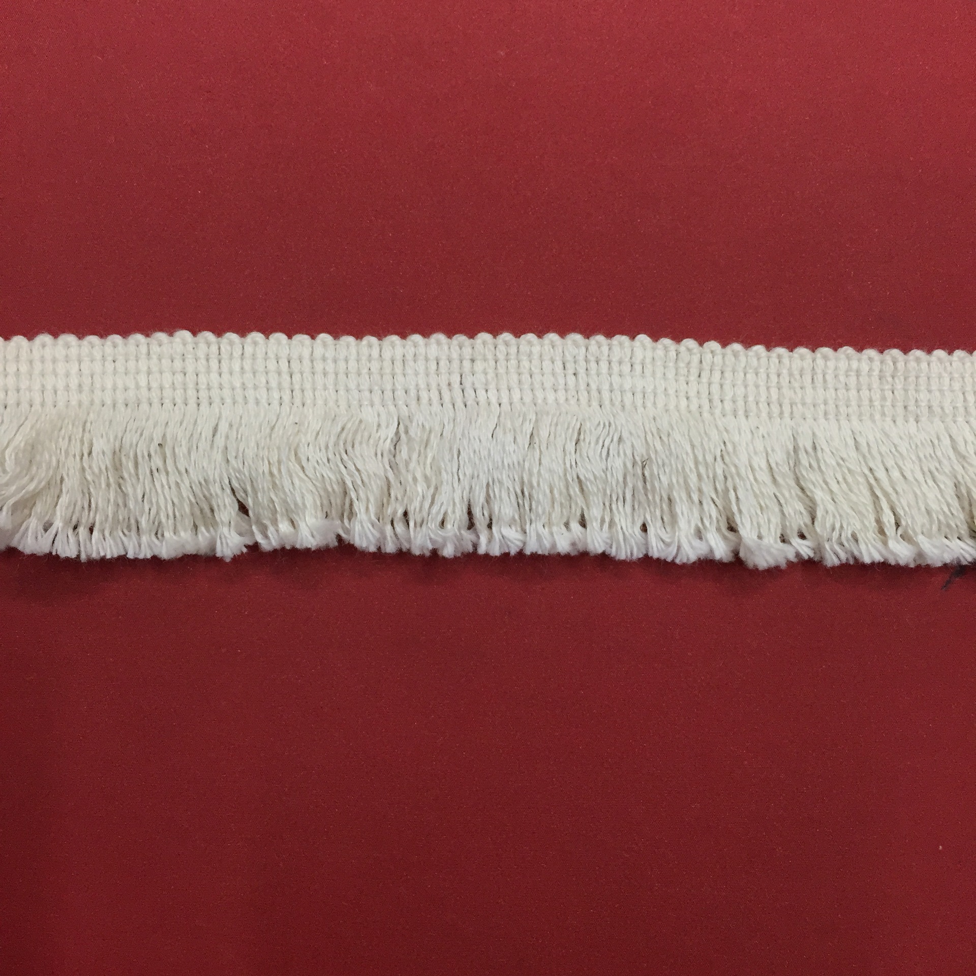 现货批发本白色排须流苏全棉花边须须棉线2.5cm围巾服装辅料