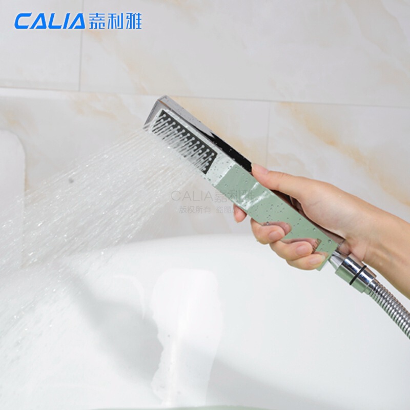 Jialiya hand shower square copper pressurized bathtub shower hand small shower nozzle standard G1/2