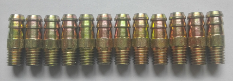 厂家供应公制英制冷却水嘴、宝塔接头、六角管水接头、规格M10X30
