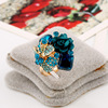 Accessory, crystal, one size fashionable ring, hypoallergenic resin, European style, with gem, flowered