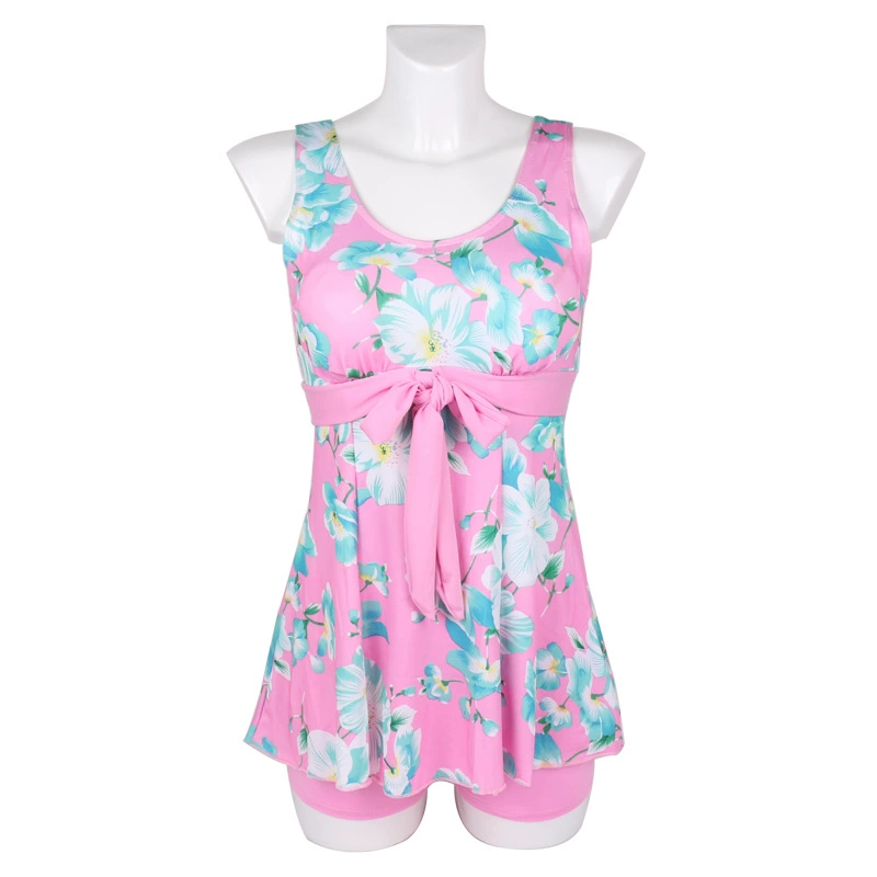 Smart flat -angle conservative skirt swimsuit lady is thin and covered with big size hot spring swimsuit female Piaolu 1608