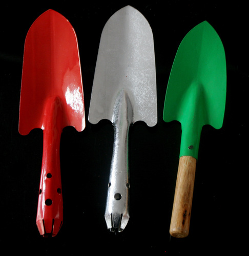 Boli manufacturer wholesale garden agricultural tools wooden handle small flower shovel stainless steel iron handle integrated children's flower shovel