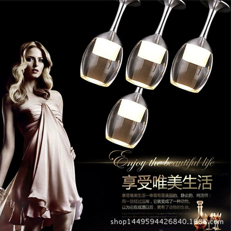 Модная креативная LED-ваза для вина, современная потолочная лампа, акриловая леска, простой и элегантный дизайн, оптом