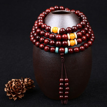 印度小叶紫檀手串女士DIY108颗8高油密老料文玩佛珠手链厂家批发