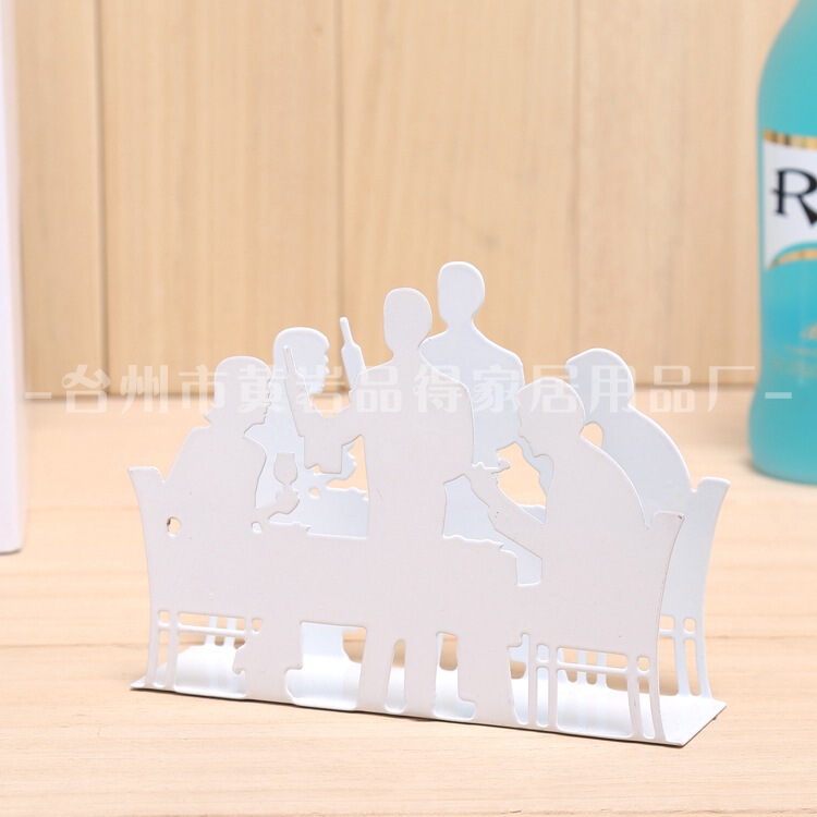 Factory wholesale metal crafts creative home decoration simple decoration iron tissue holder to map can be made