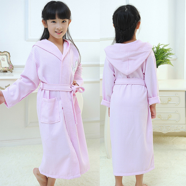 Children's cotton bathrobe for boys and girls