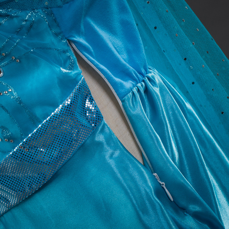 Halloween de comercio exterior de Europa y América ropa de los niños congelados niña Vestido de manga larga princesa vestido de la muchacha de la falda