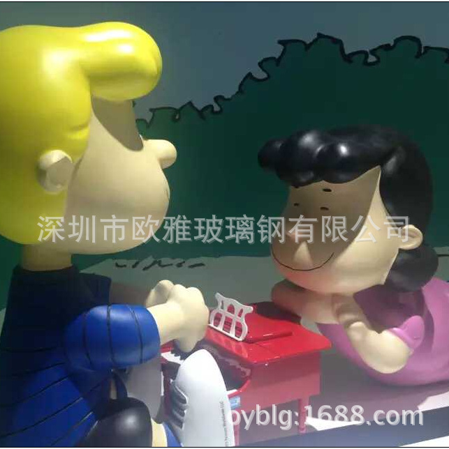 供应玻璃钢卡通美陈大型摆件商场 卡通动漫人物装饰雕塑精神堡垒