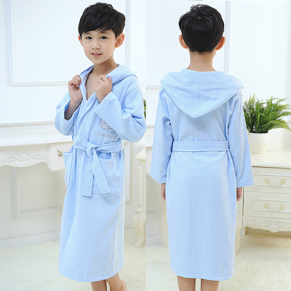 Children's cotton bathrobe for boys and girls