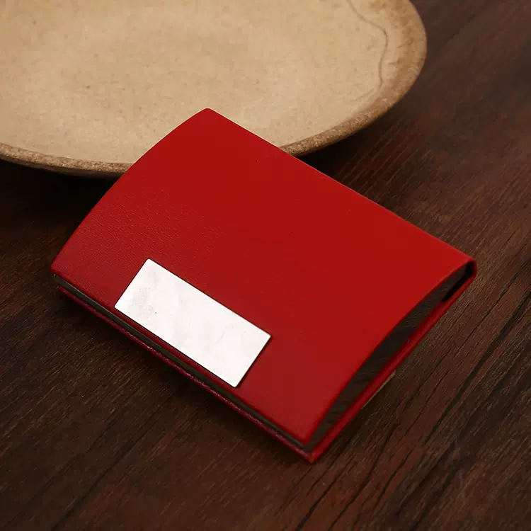 直销厂家生产商务皮革长方形名片盒名片夹皮革名片盒