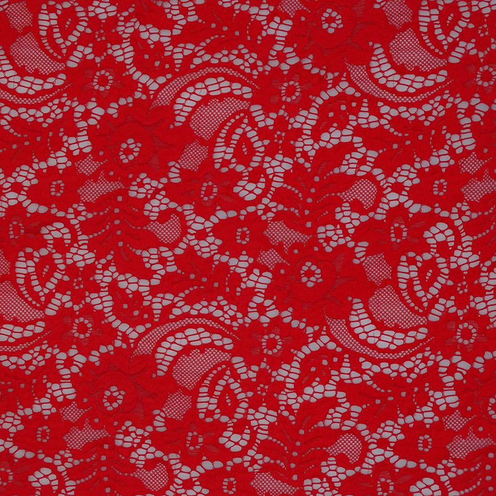 新款法国蕾丝女装面料 锦氨弹力布料  弹力针织长裙蕾丝现货供应