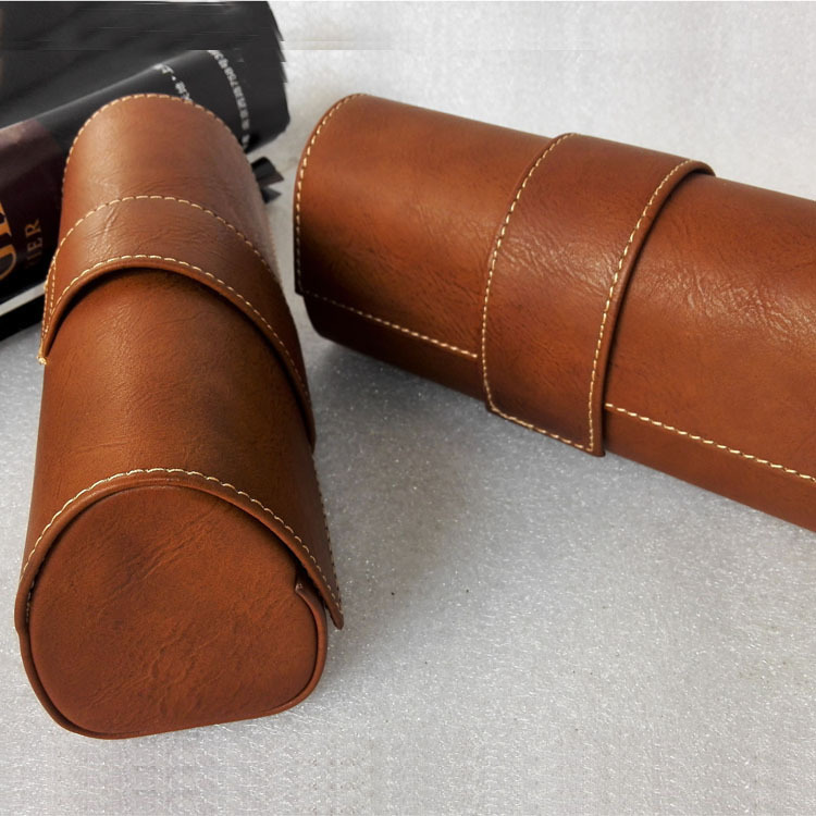 Large Vintage Leather Handmade Glasses Box European and American Sunglasses Men Sunglasses Box Women Shenzhen Factory in stock