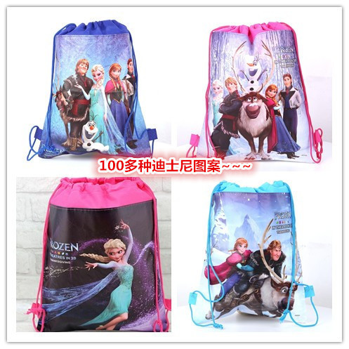 New car double-sided non-woven bag ice and snow Sanrio shaw unicorn shoulder drawstring schoolbag