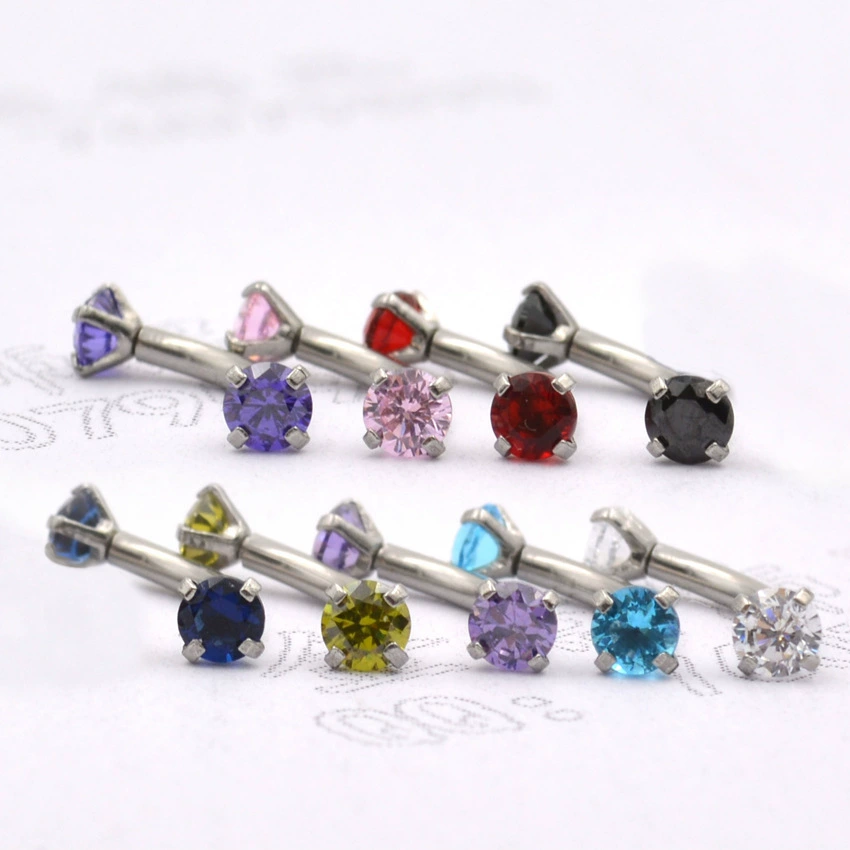 Фабрика прямых продаж корейская версия 3 мм круглые цирконовые брови гвозди