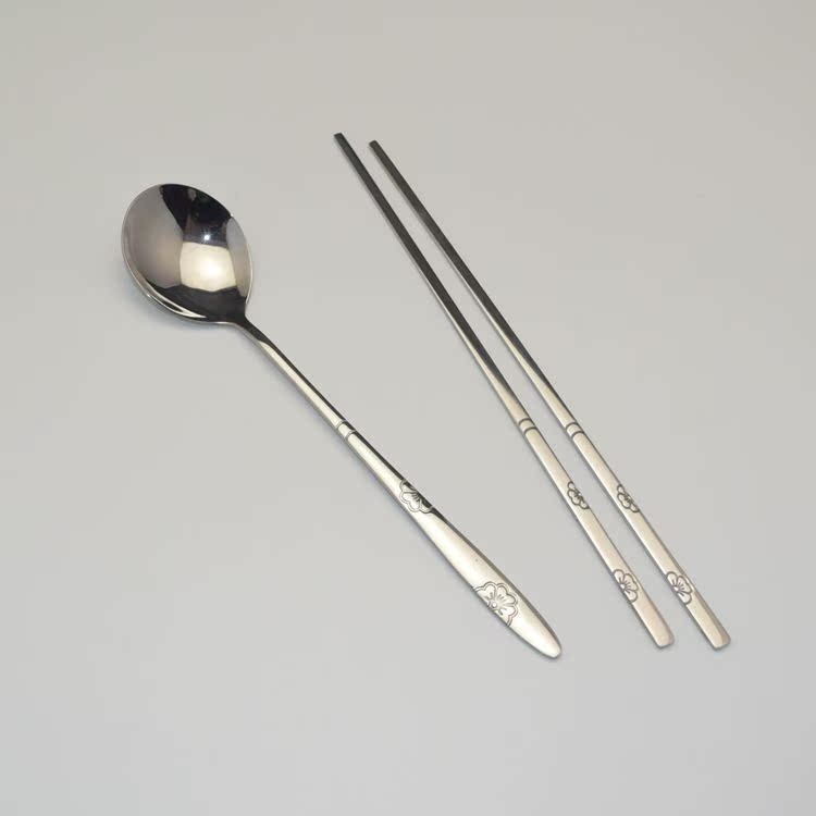 South Korea stainless steel tableware Korean chopsticks Japanese gift spoon chopsticks set tableware Japanese tableware South Korea stainless steel tableware Korean chopsticks Japanese gift spoon chopsticks set tableware Japanese tableware
