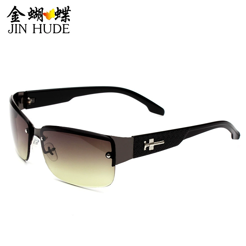 Men’s metal sunglasses, square frame, lightweight, multiple lens tints