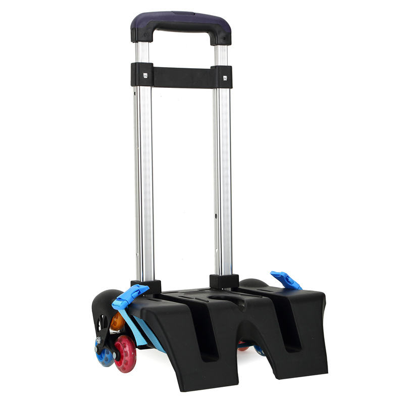 Pescado natural mochila trolley Rack para niños y niñas estudiantes de primaria escalera de tres ruedas mochila accesorios carro carrito de compras