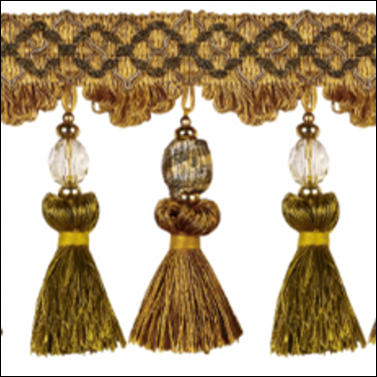 厂家批发串珠窗帘珠子花边生产纺织皮革镶边窗饰辅料流苏织带