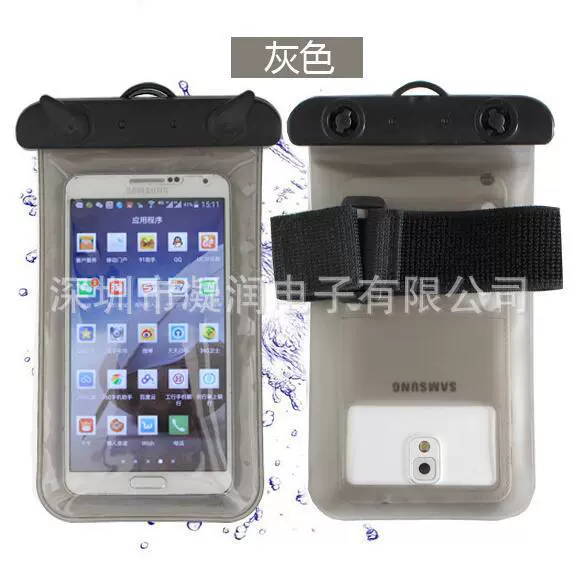 Waterproof PVC Mobile Phone Pouch, Touch-Screen Belt Bag for Swimming, 10.5×20 cm