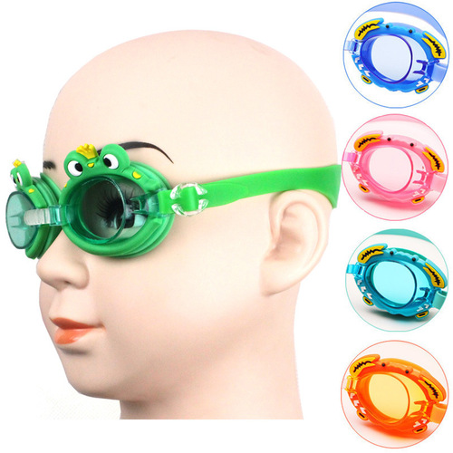 [Manufacturer wholesale] Cute waterproof and anti-fog children's swimming goggles learning swimming goggles baby cartoon goggles with adjustable straps