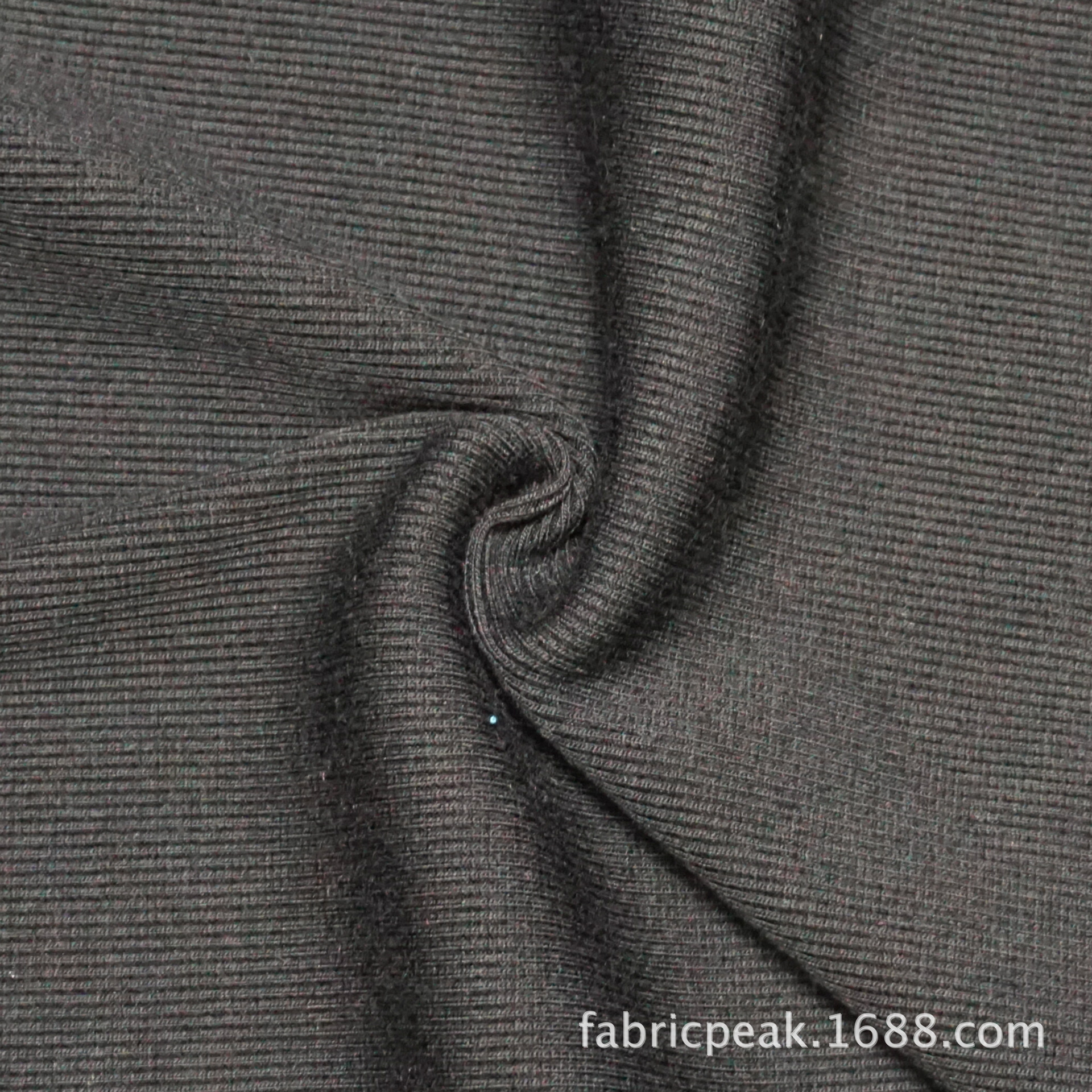 针织涤纶短纤2*2氨纶罗纹 服装面料 袖口领边下摆布料织造厂