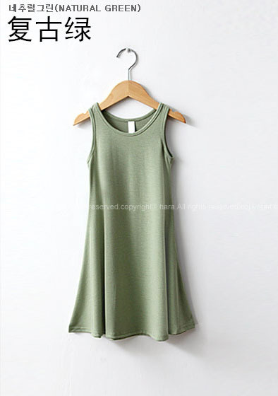 Estilo coreano de los niños ropa de verano de las niñas falda chaleco estilo lindo europeo y americano vestido fresco de los niños falda de algodón padre-niño ropa de las mujeres