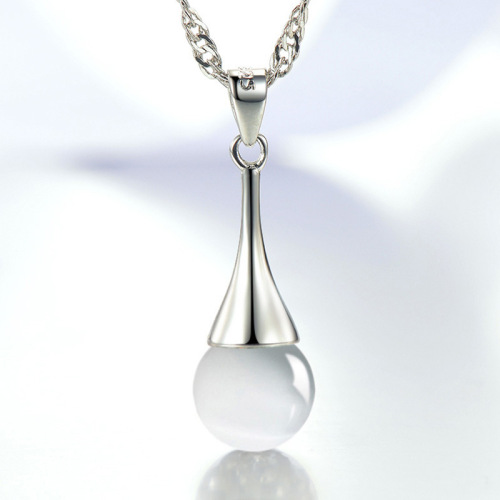 Weihua elegant women's fashionable women's pendant style new moonlight cat's eye silver-plated necklace jewelry manufacturer direct sales wholesale