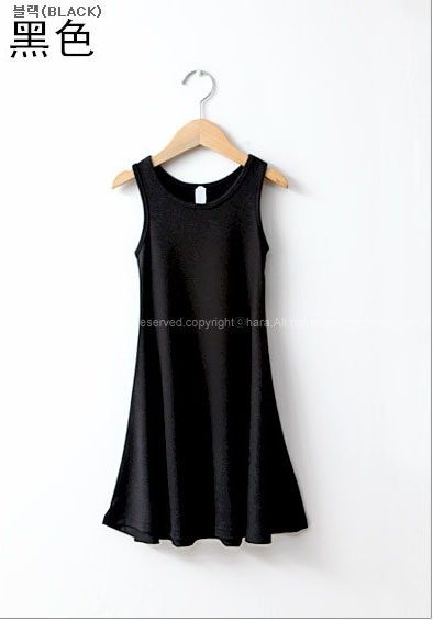 Estilo coreano de los niños ropa de verano de las niñas falda chaleco estilo lindo europeo y americano vestido fresco de los niños falda de algodón padre-niño ropa de las mujeres