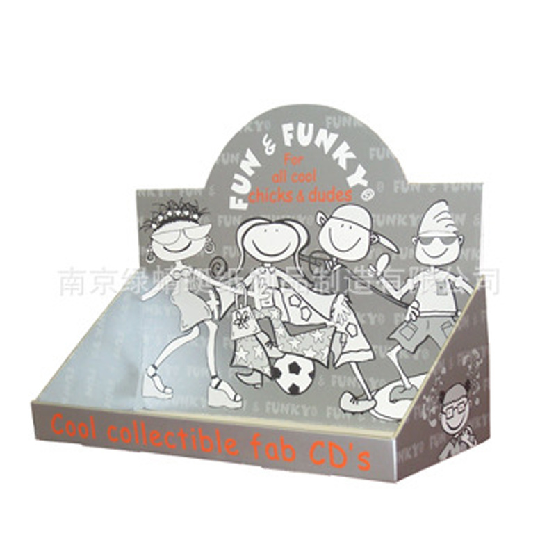 【厂家批发】纸展示架超市桌面台式展架光盘碟片小台架