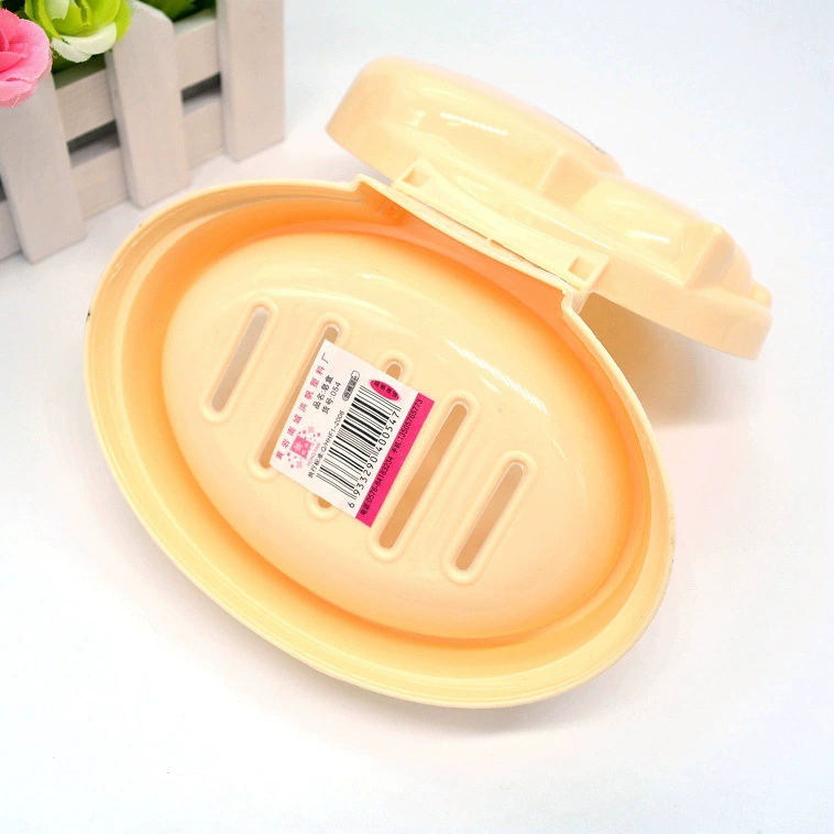 Plastic soap holder, cover with lid, drying rack for home use