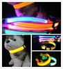 Pure color double -sided light -transmitting LED flat fiber collar luminous collar pet with dog collar support custom size