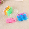 Amazon PILL BOX flip type 28 -square plastic pill box 7 days a week colorful portable with a blind text box