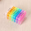 Amazon PILL BOX flip type 28 -square plastic pill box 7 days a week colorful portable with a blind text box