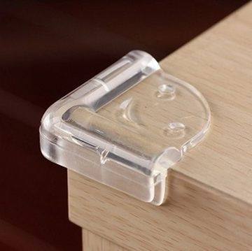 Dudu Bear Baby Table Corner Protection Thickened Glass PVC Corner Protector Smiling Transparent Children's Safety Anti-Collision Corner