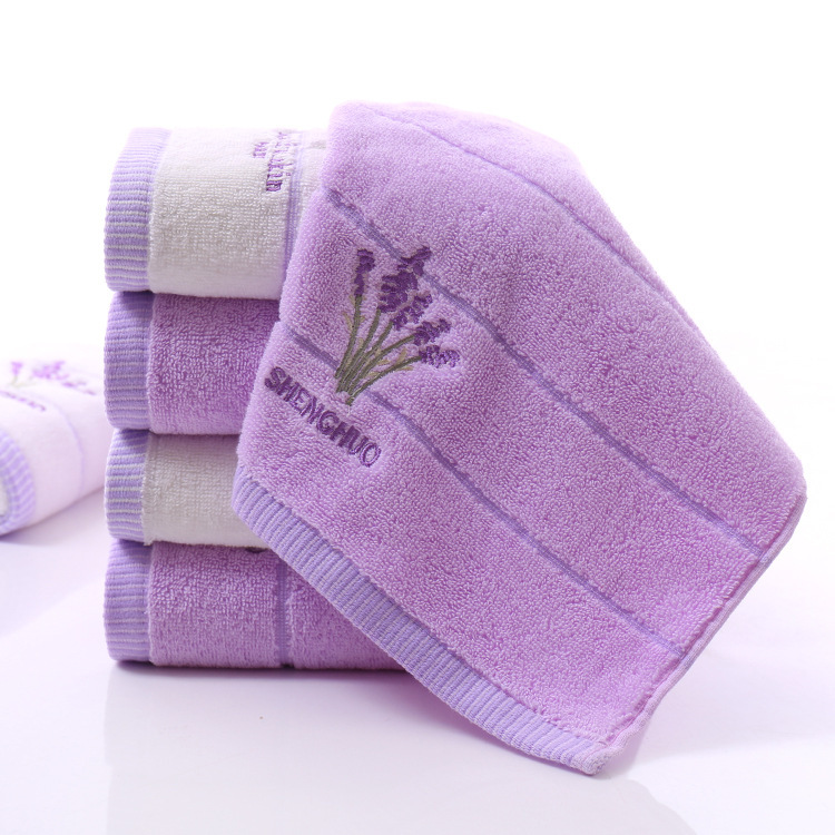 Gaoyang towel wholesale cotton embroidered lavender gift towel soft skin-friendly towel can be made