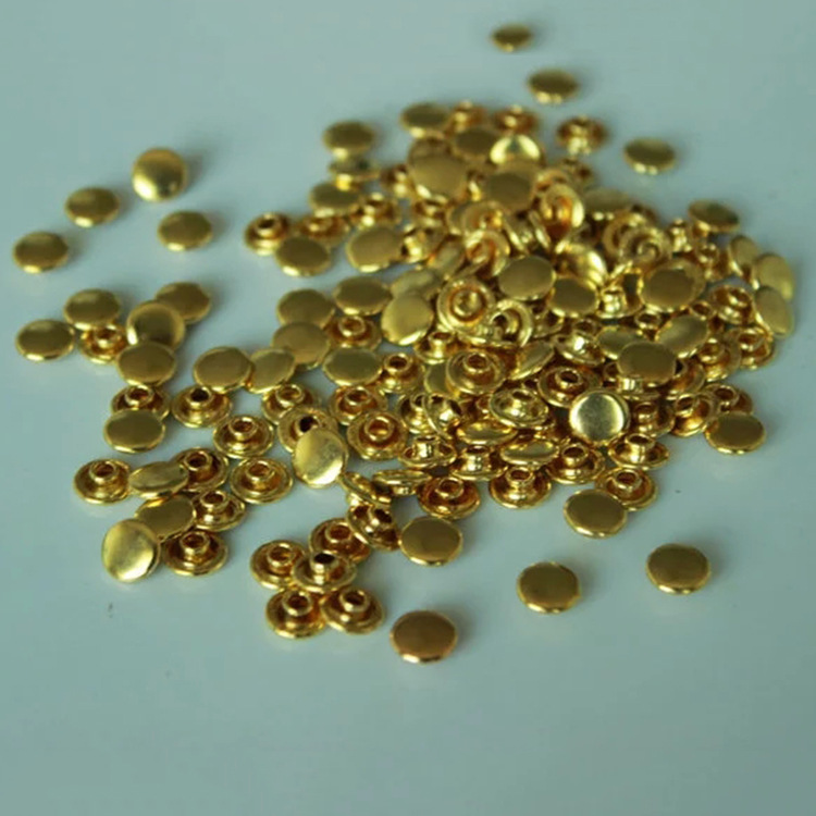 跨境圆形环保过检针 品质保证铜质铆钉 可刻字平面铆钉厂家