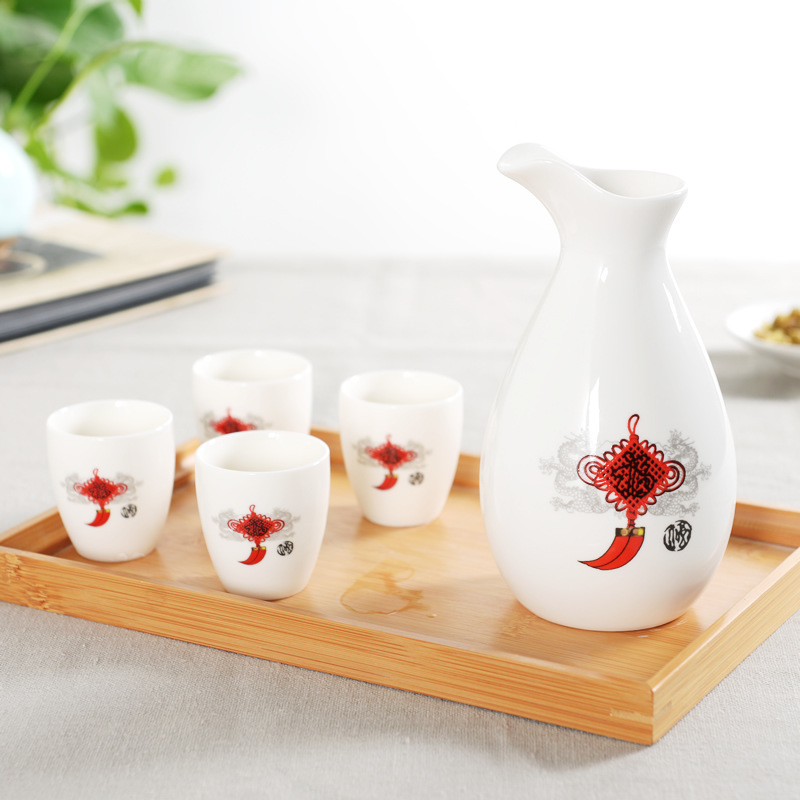 Ceramic wine set, 4 volume
