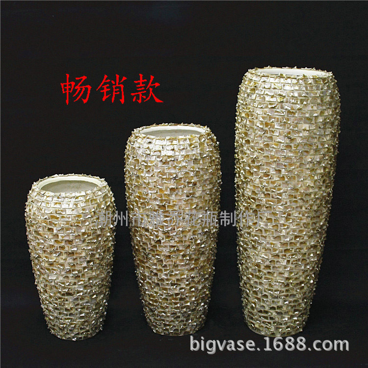 Factory direct glass fiber reinforced plastic floor vase natural shell company Hotel Club opened simulation green flower vase 4009 Factory direct glass fiber reinforced plastic floor vase natural shell company Hotel Club opened simulation green flower vase 4009