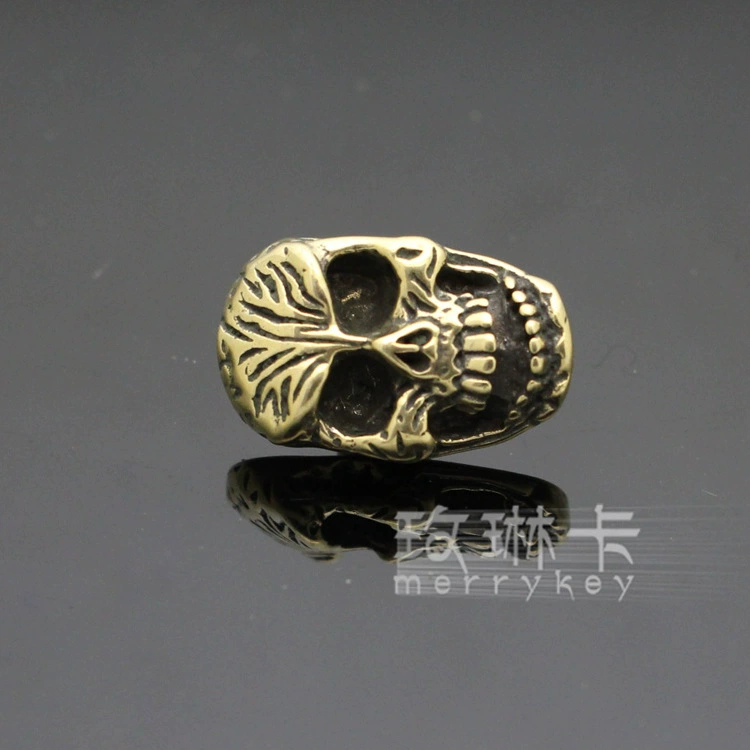 Brass Smiling Skull Funny Caibu Wallet Buckle Live Broadcast Internet Celebrity Leather Bags Decorative Buckle Small Accessories Wholesale