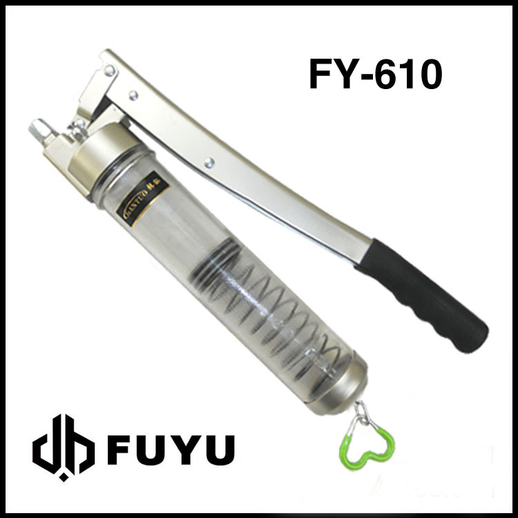 韩拓透明拉链式黄油枪双压杆900CC打黄油弹专用润滑注油枪HT-610