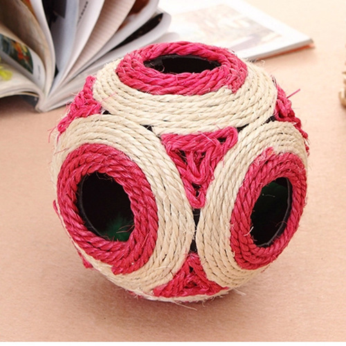 Cat supplies kitten toys cat sisal ball scratching ball to amuse the cat interactive small ball to amuse the cat toy pet 6
